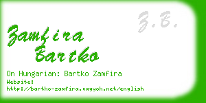 zamfira bartko business card
